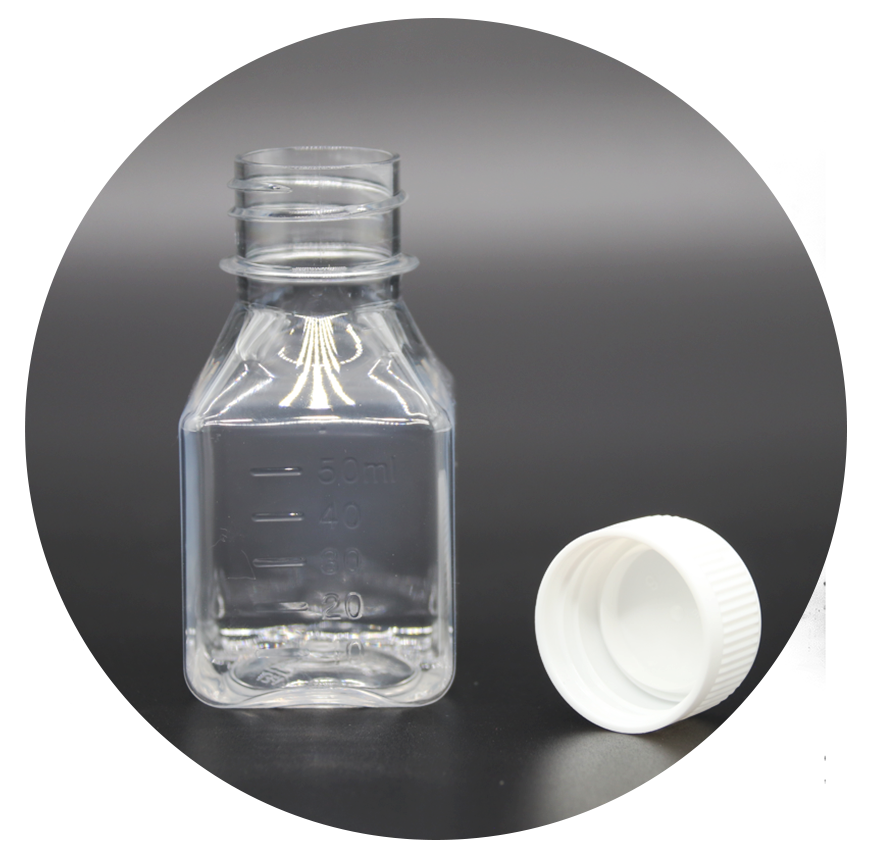 Square PET Media Bottles