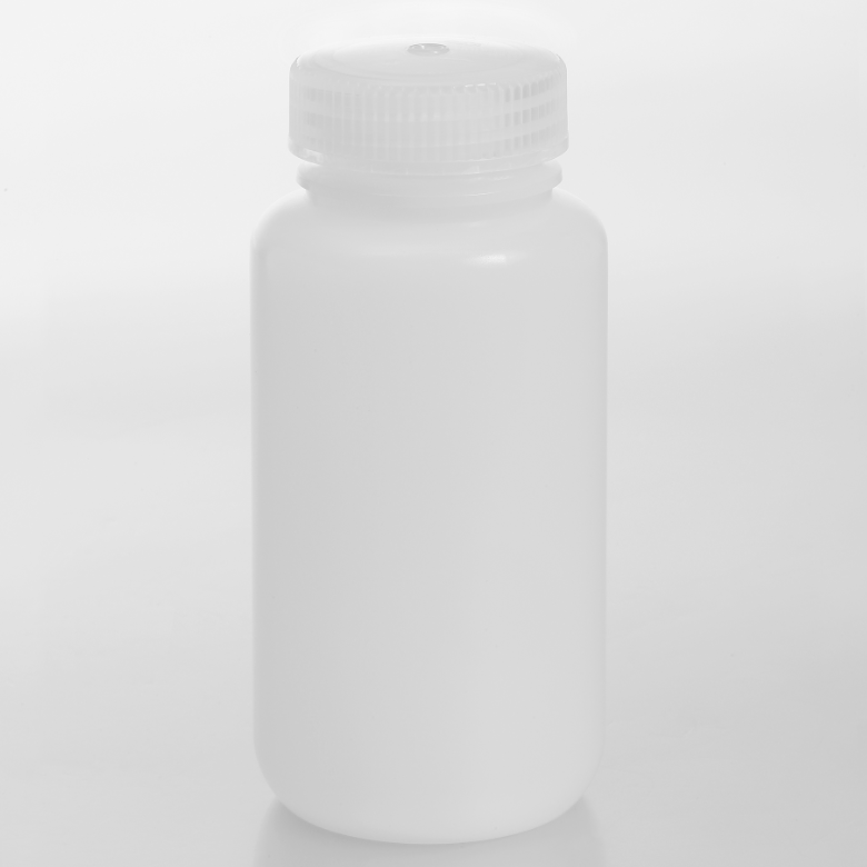 250ML Milky white translucent Wide-mouth HDPE Reagent Bottle