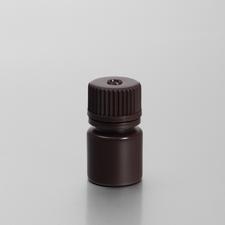 HDPE 8ML Amber Wide-mouth Reagent Bottle