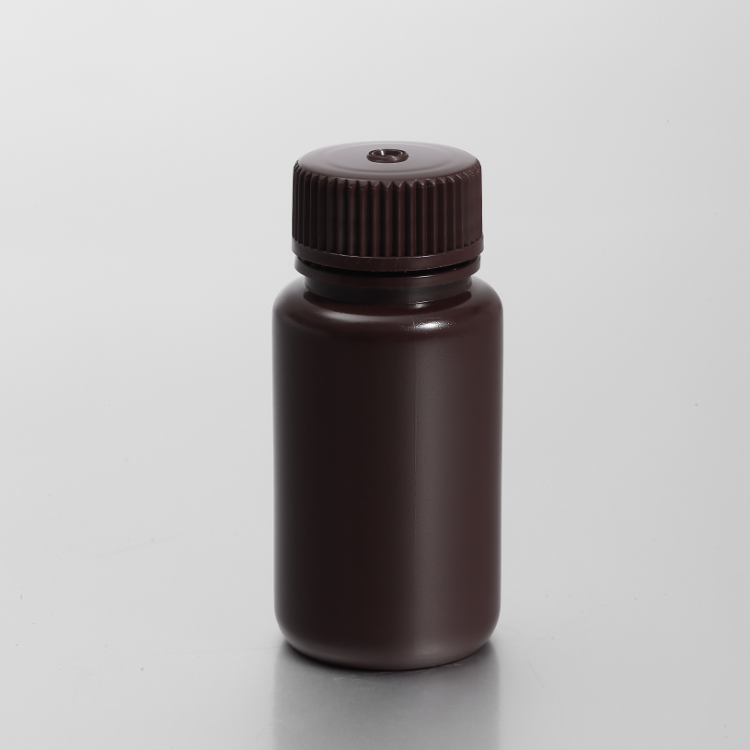 HDPE 60ML Amber Wide-mouth Reagent Bottle