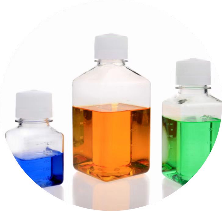 Square PET Media Bottles